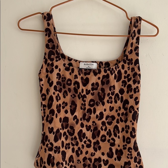 Aritzia Babaton Leopard XS thong onesie - Picture 2 of 6